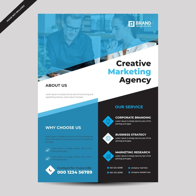 Corporate flyer templates with digital look.