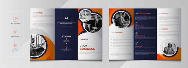 Corporate gevouwen brochure sjabloon