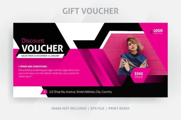 corporate gift voucher template premium vector