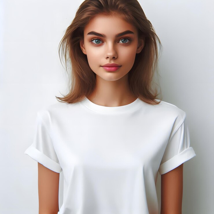 Vector corporate girl tsart standing later