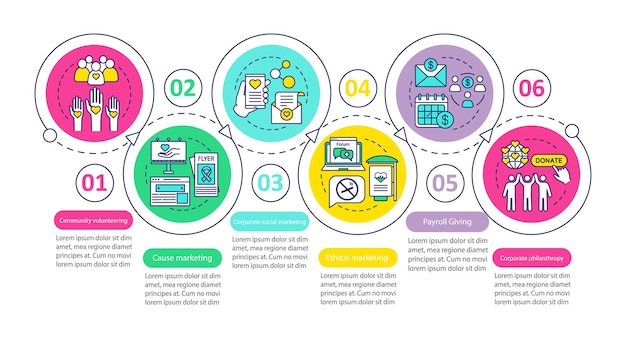 Vettore modello di infografica vettoriale di corporate governance