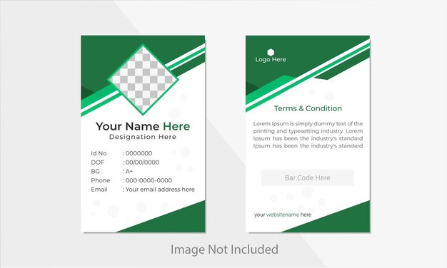 ベクトル 企業のidカードデザインのテンプレート