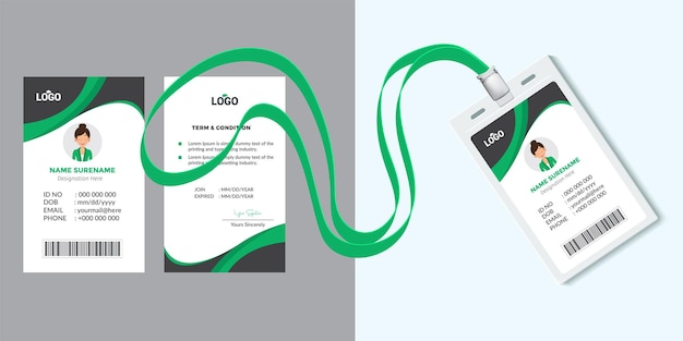 Vector corporate id card design template