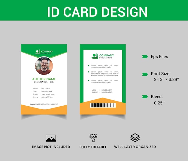 Corporate Id Card Design Template