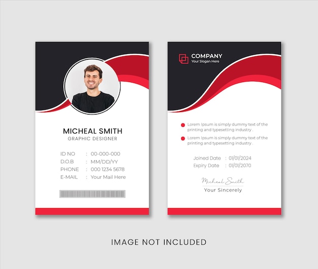 Corporate id card design template