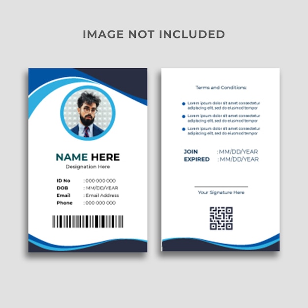 Corporate ID Card or Employee identification card template Design