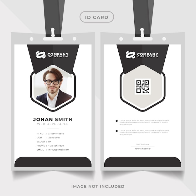 Vector corporate id card kartenvorlage template