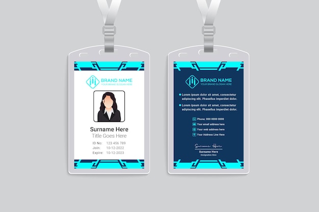 Corporate id card template