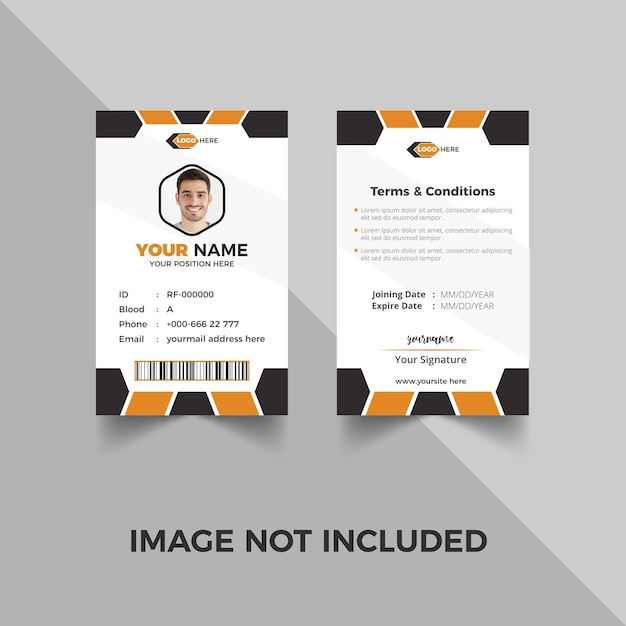 Corporate id card template