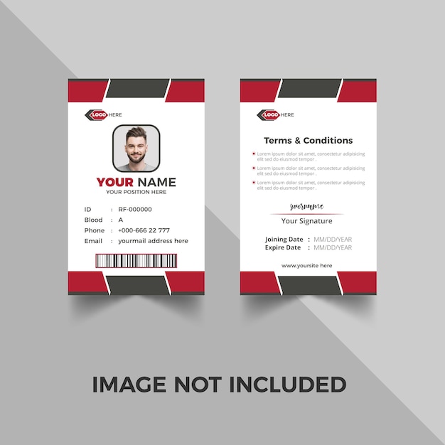 Corporate id card template