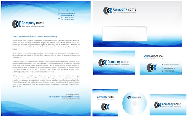 Vector corporate identity blue