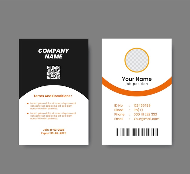 Vector corporate identity card design template