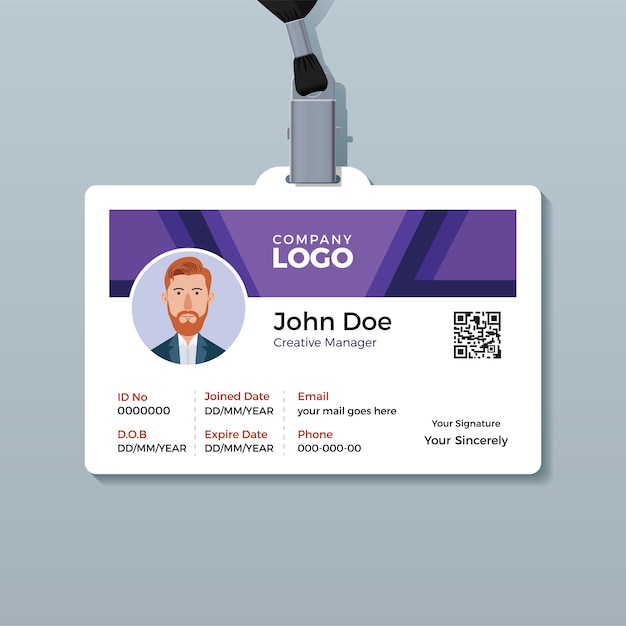 Vector corporate identity card design template