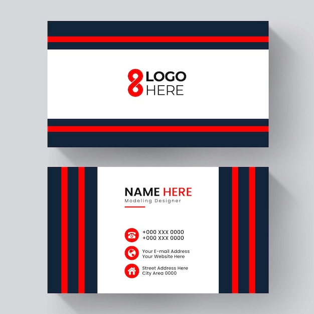 Corporate identity card vector template