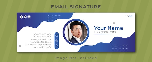 Corporate identity email signature design or email footer