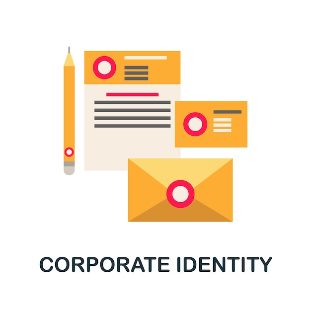 Corporate Identity icon Simple element from business motivation collection Creative Corporate Identity icon for web design templates infographics and more