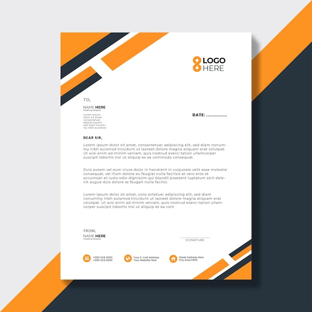 Corporate Identity Letterhead Design Template