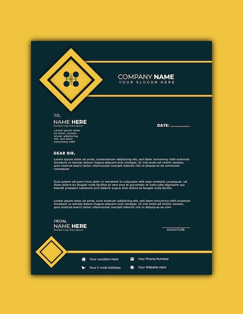 Corporate identity letterhead vector