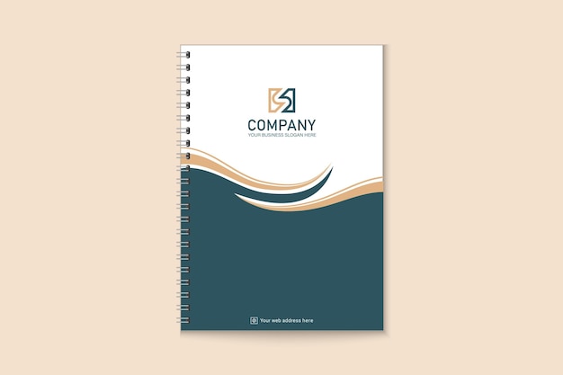 Corporate identity minimal notebook cover template