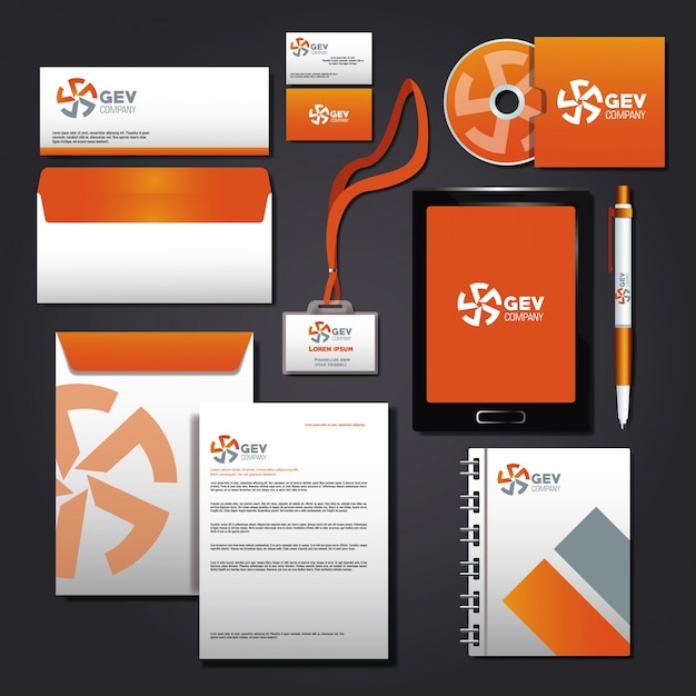 Vector corporate identity mock up