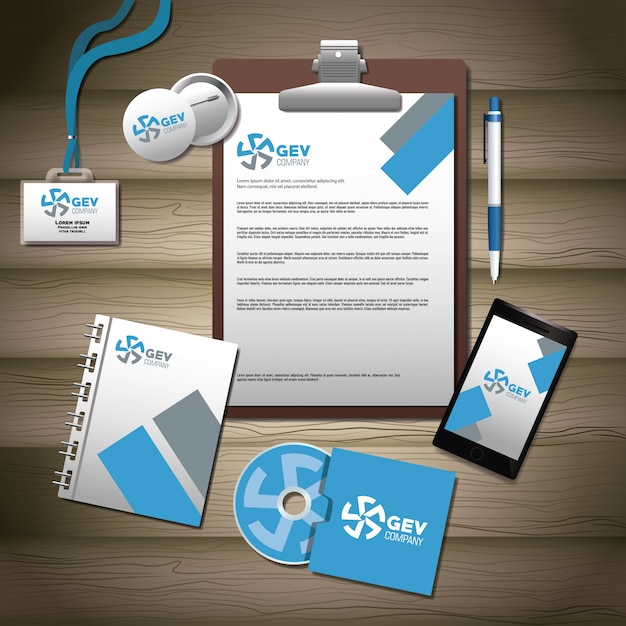 Vector corporate identity mock up