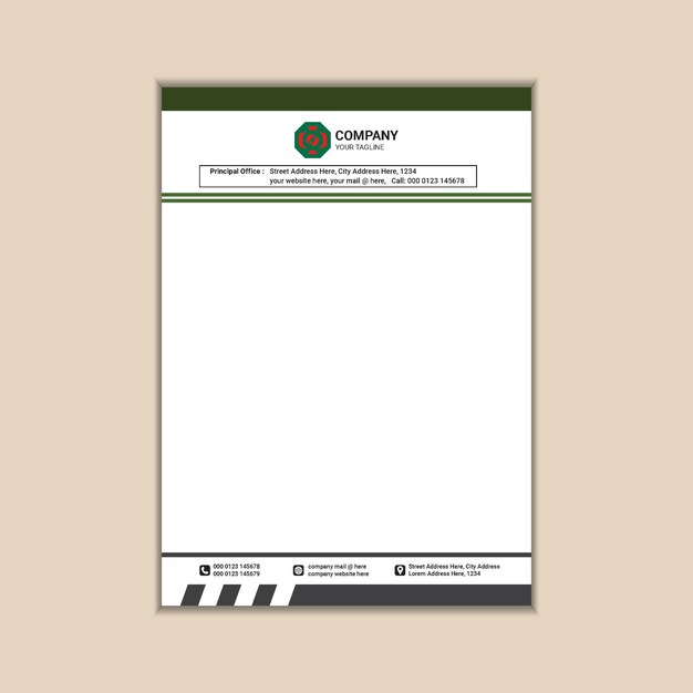 Vettore identità aziendale un design di carta intestata moderno e semplice