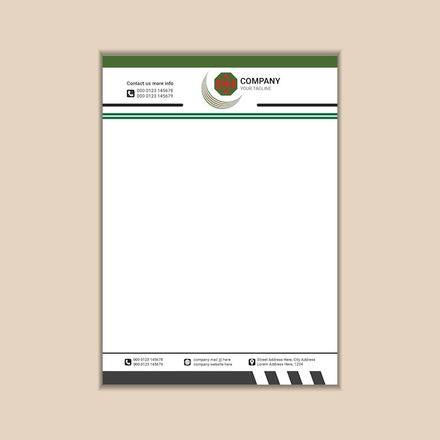 corporate identity a modern and simple letterhead design
