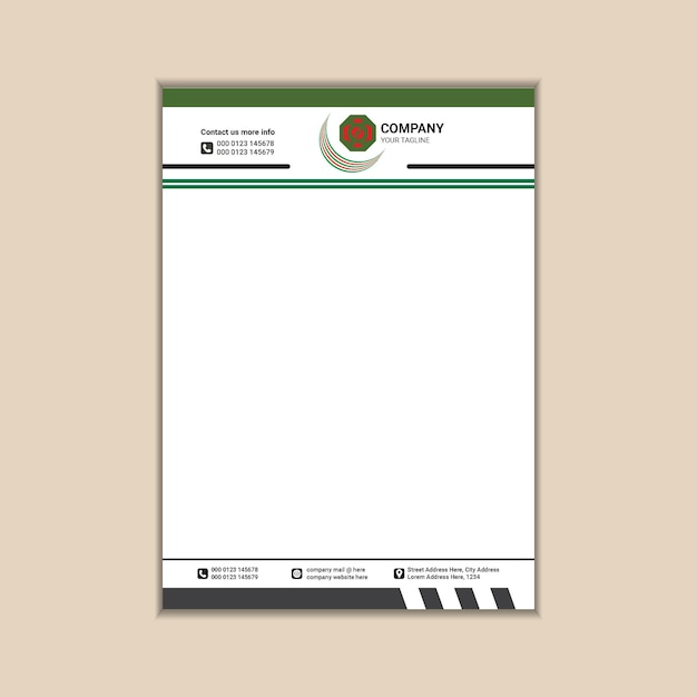 Vector corporate identity a modern and simple letterhead design