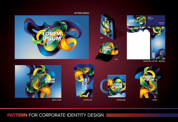 Vector corporate identity pattern design