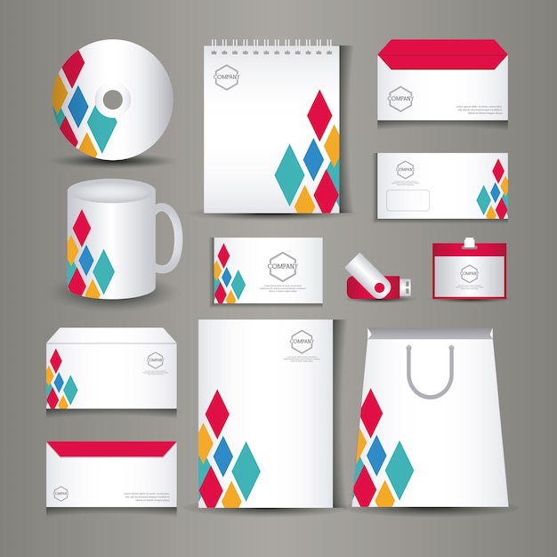 Corporate identity stationary template set 