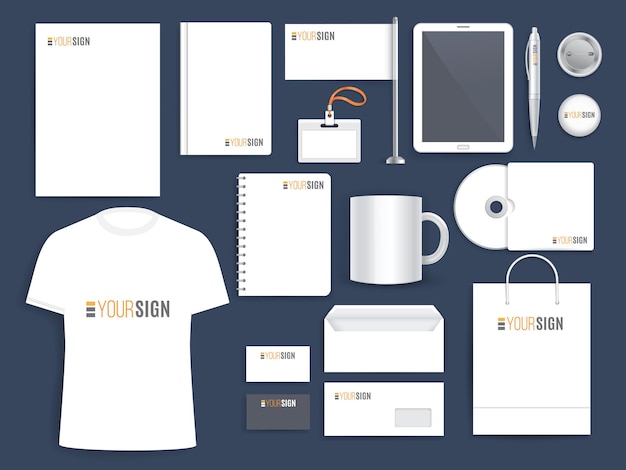 Corporate identity template for business company