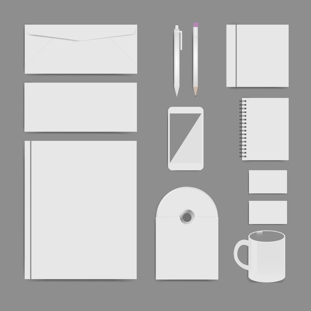 Corporate identity template set, branding design, blank template