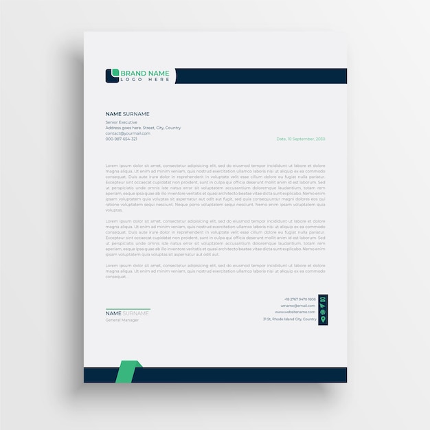 Corporate identity templates Sports Social Media Banner Letterhead design template