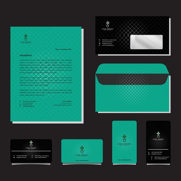 Vector corporate identity templates for your business including business cards envelopes and letterhead