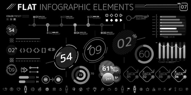 Corporate infographic vector elements collection