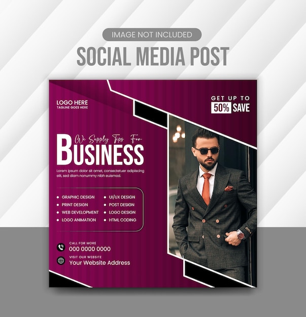 Corporate instragram post and social media post design