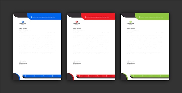 Corporate Letterhead Design Template 1