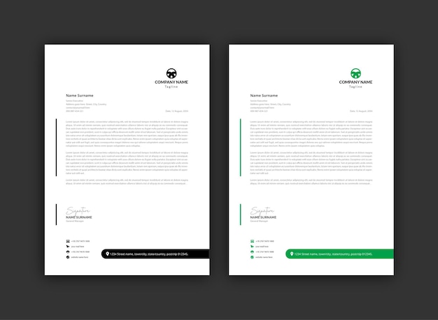 Corporate Letterhead Design Template 7