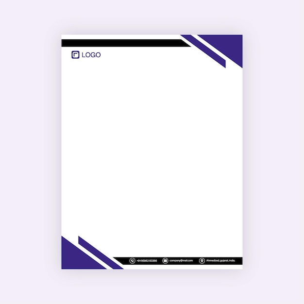 Corporate letterhead design template