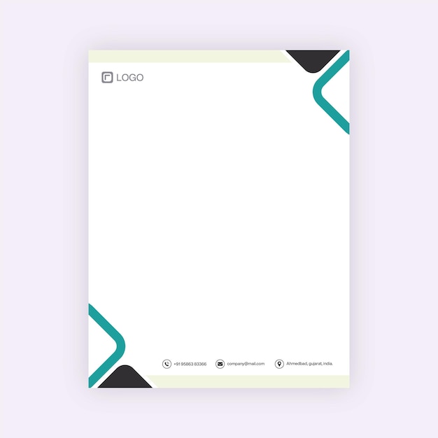 Vector corporate letterhead design template