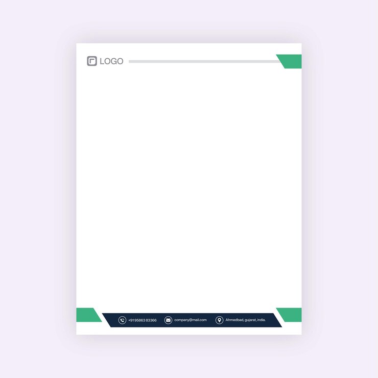Vector corporate letterhead design template