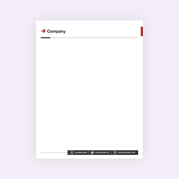 Vector corporate letterhead design template