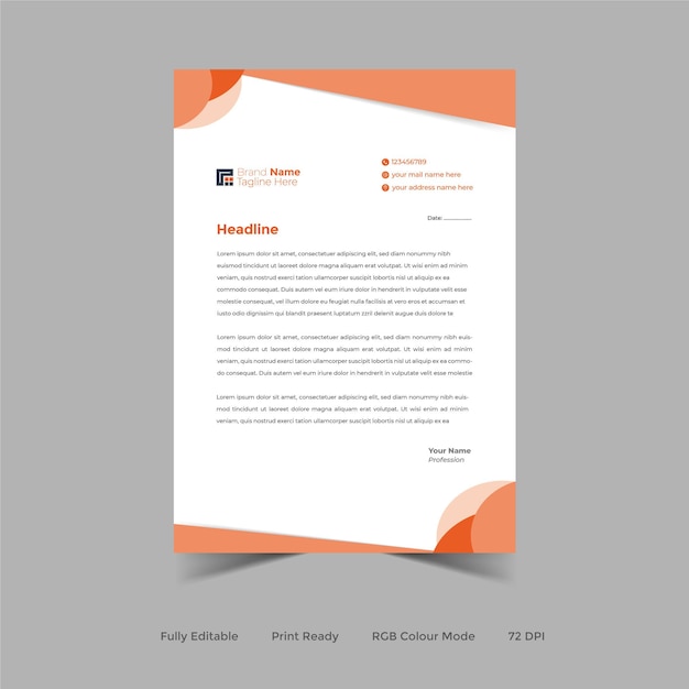 Corporate Letterhead Design Template