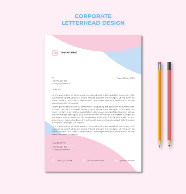 corporate letterhead design template