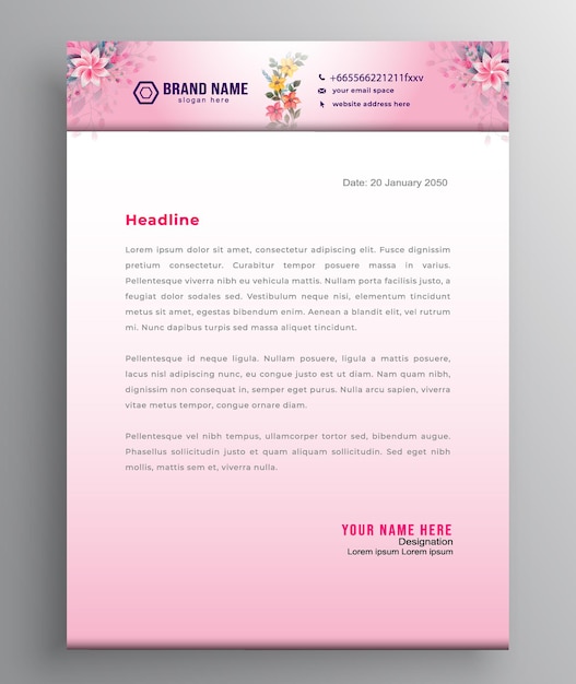 corporate letterhead design template