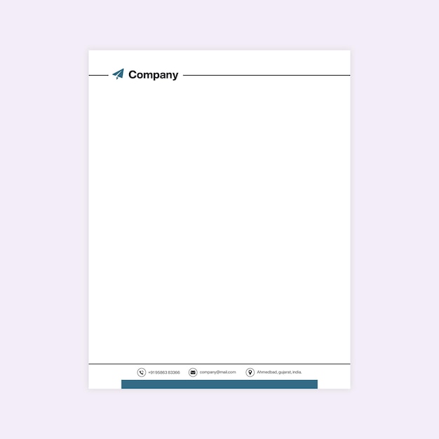 Vector corporate letterhead design vector template