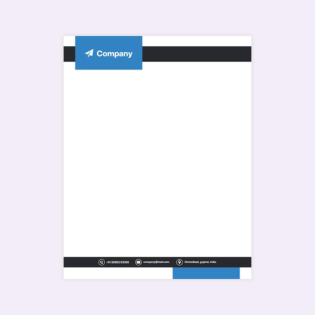 corporate letterhead design vector template