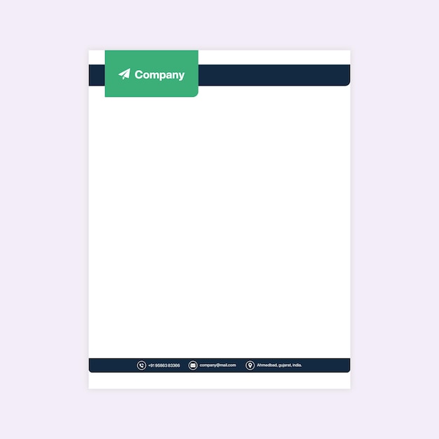 corporate letterhead design vector template