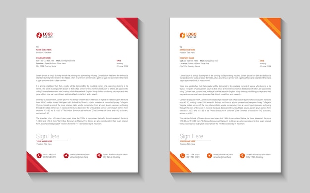 Corporate letterhead design