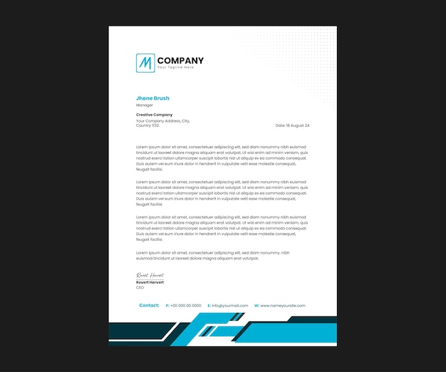 corporate letterhead Modern template